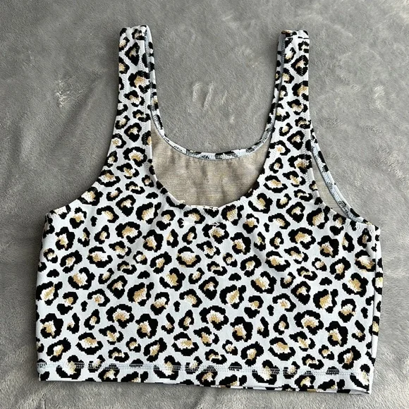 The Upside Ice Leopard Crop Top Size 8 - Picture 5 of 12
